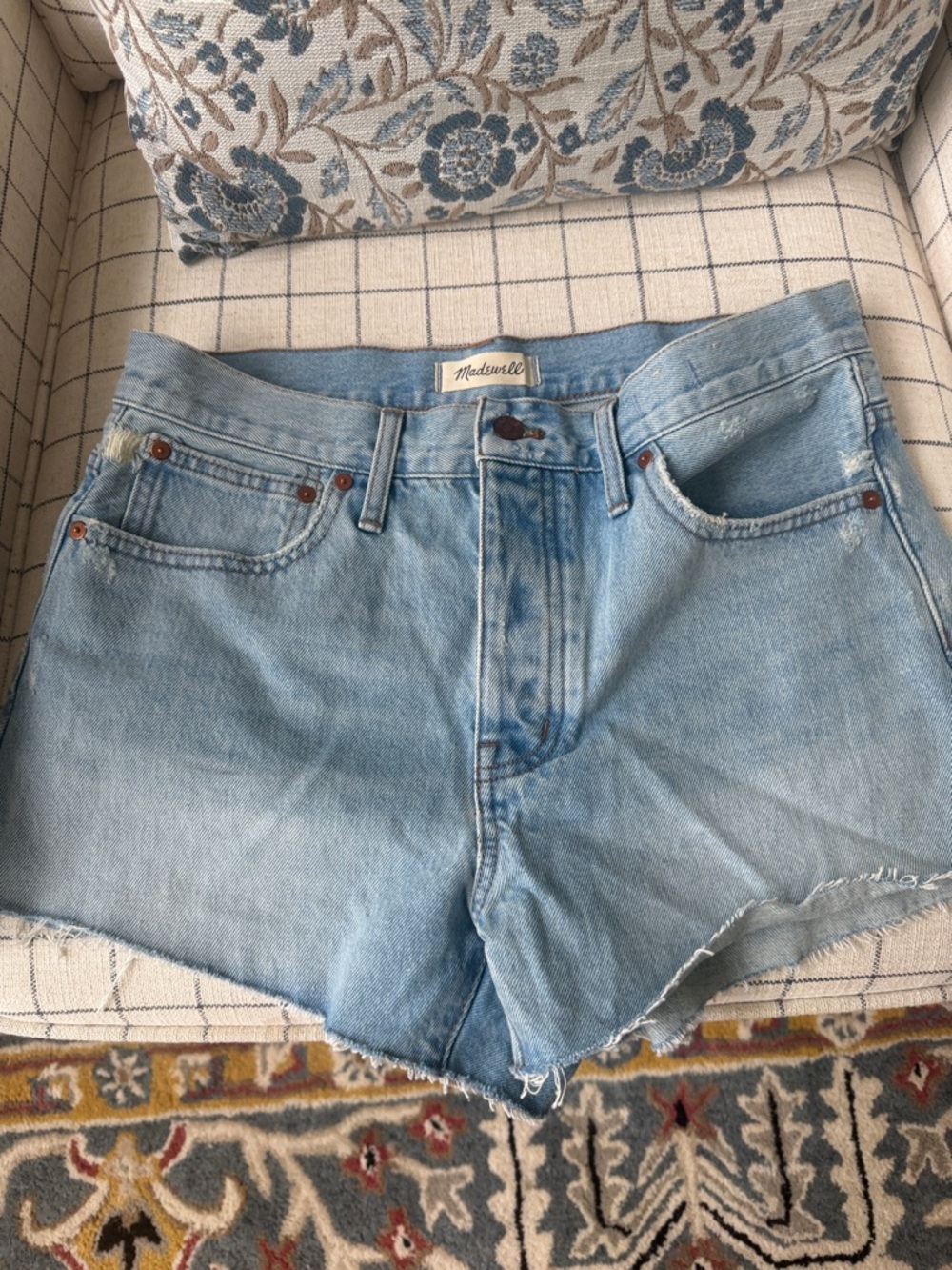 Madewell Light Wash Cutoff High-Rise Denim Shorts